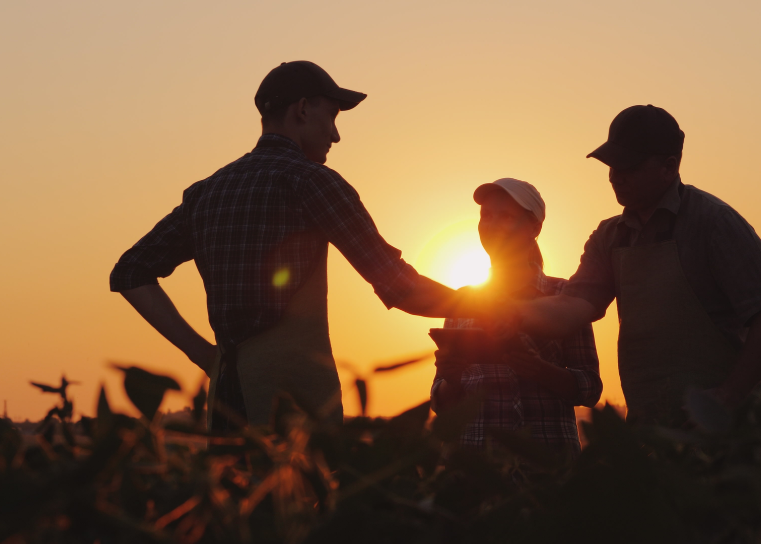 farmers shaking hands